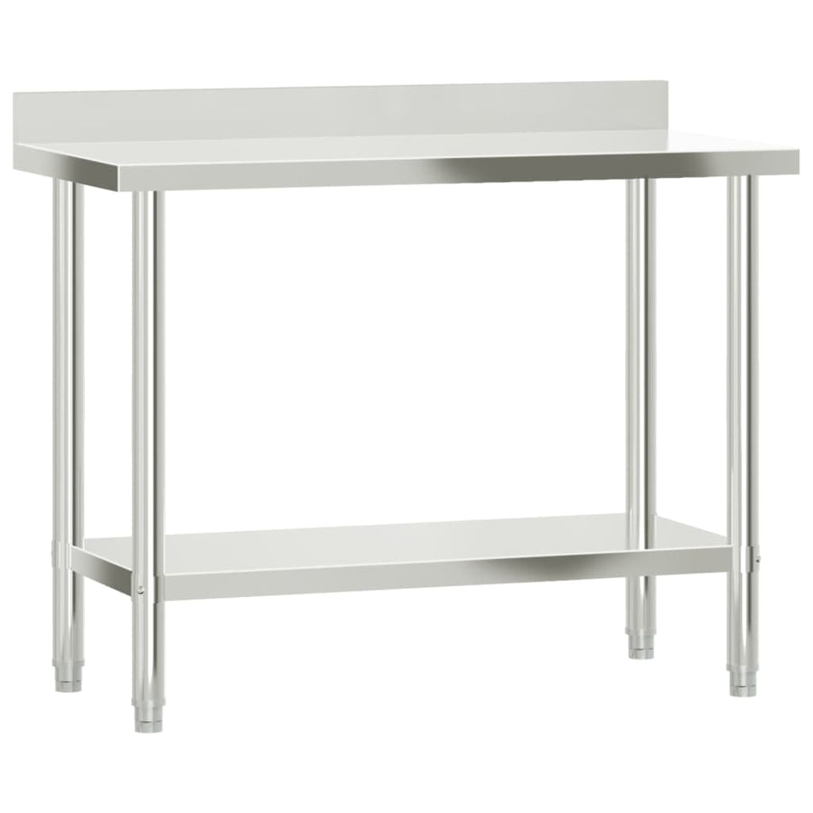 Keukenwerktafel Met Bovenschap 110X55X120 Cm Roestvrij Staal