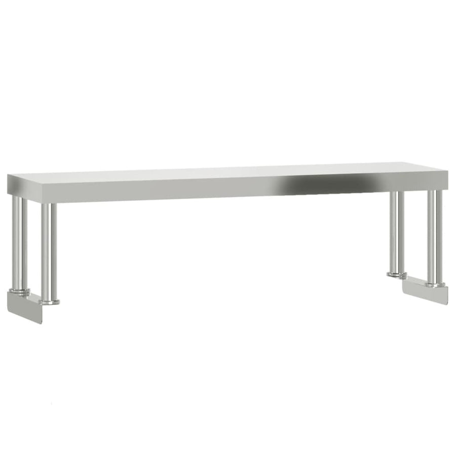 Keukenwerktafel met bovenschap 110x55x120 cm roestvrij staal