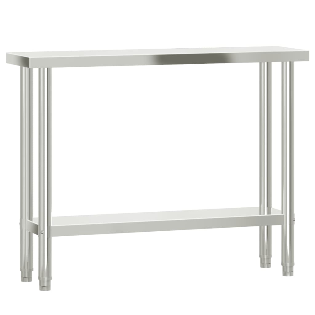 Keukenwerktafel Met Bovenschap 110X30X150 Cm Roestvrij Staal