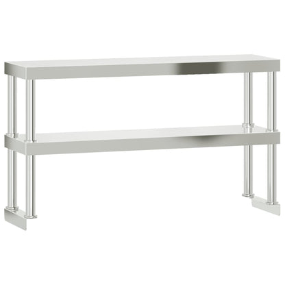 Keukenwerktafel Met Bovenschap 110X30X150 Cm Roestvrij Staal