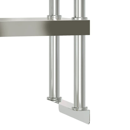 Keukenwerktafel Met Bovenschap 110X30X150 Cm Roestvrij Staal