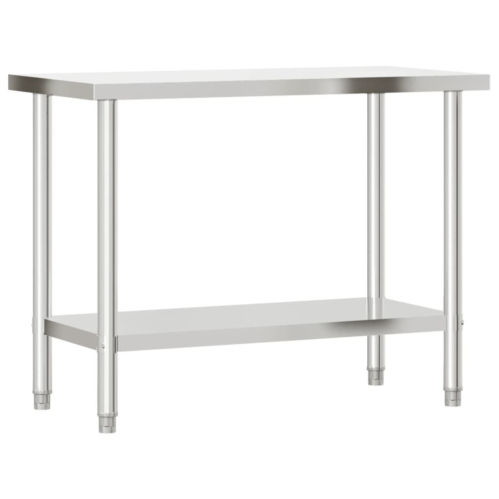 Keukenwerktafel Met Bovenschap 110X55X150 Cm Roestvrij Staal