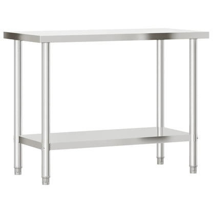 Keukenwerktafel Met Bovenschap 110X55X150 Cm Roestvrij Staal