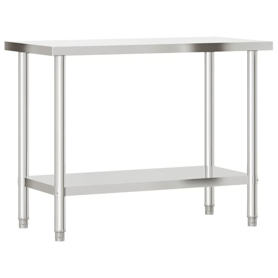 Keukenwerktafel Met Bovenschap 110X55X150 Cm Roestvrij Staal