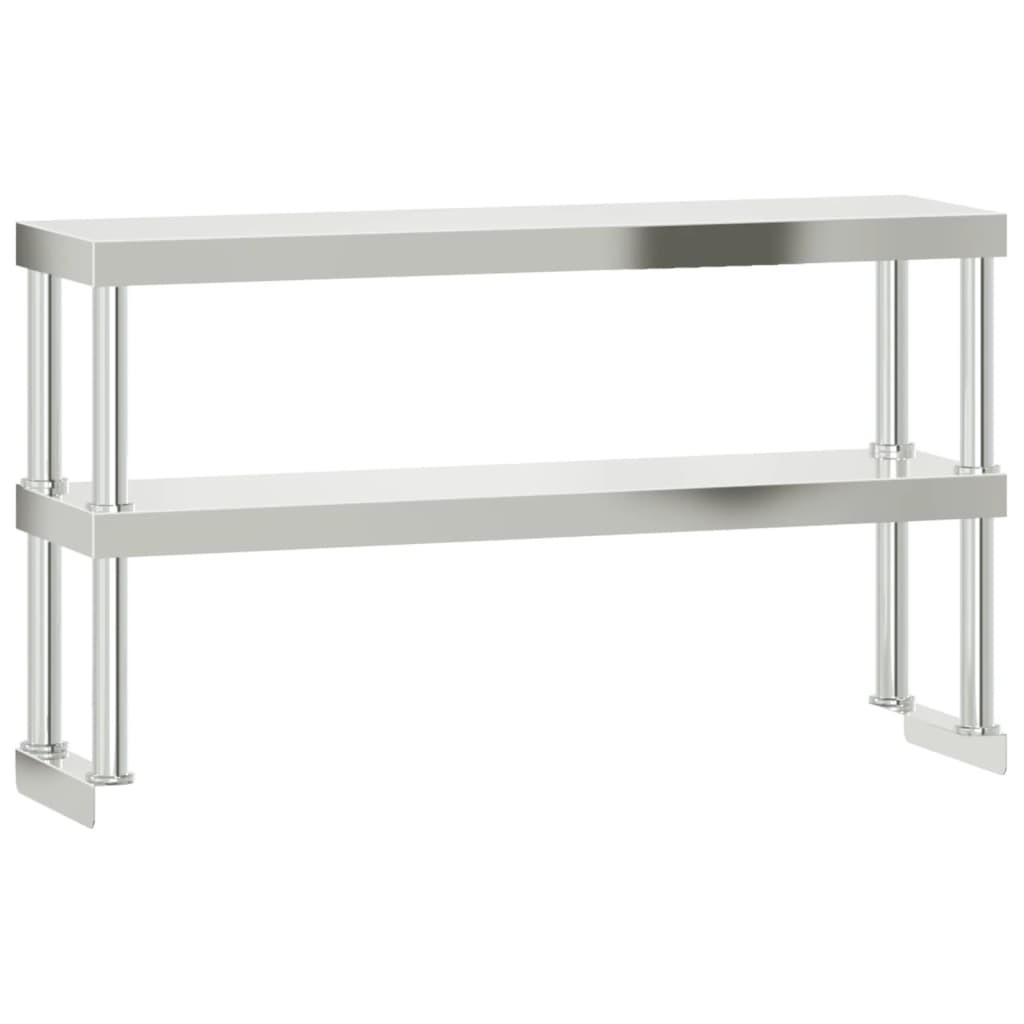 Keukenwerktafel Met Bovenschap 110X55X150 Cm Roestvrij Staal
