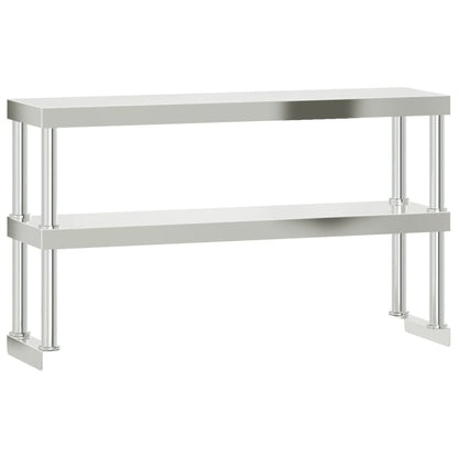Keukenwerktafel Met Bovenschap 110X55X150 Cm Roestvrij Staal