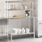 Werktafel roestvrij staal 110x55x150 cm met bovenschap