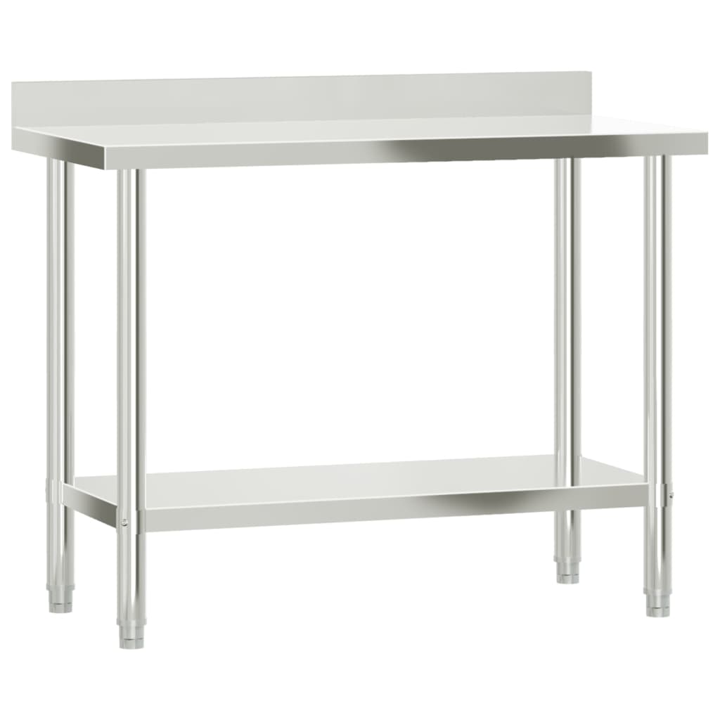Keukenwerktafel met bovenschap 110x55x150 cm roestvrij staal