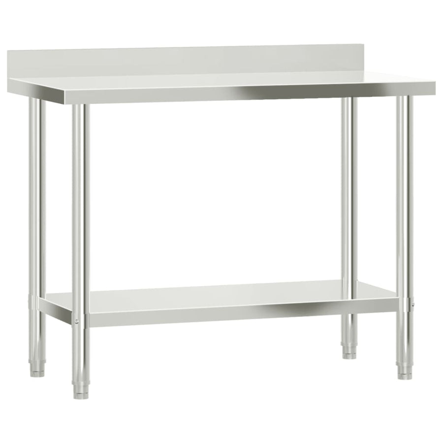 Keukenwerktafel Met Bovenschap 110X55X150 Cm Roestvrij Staal