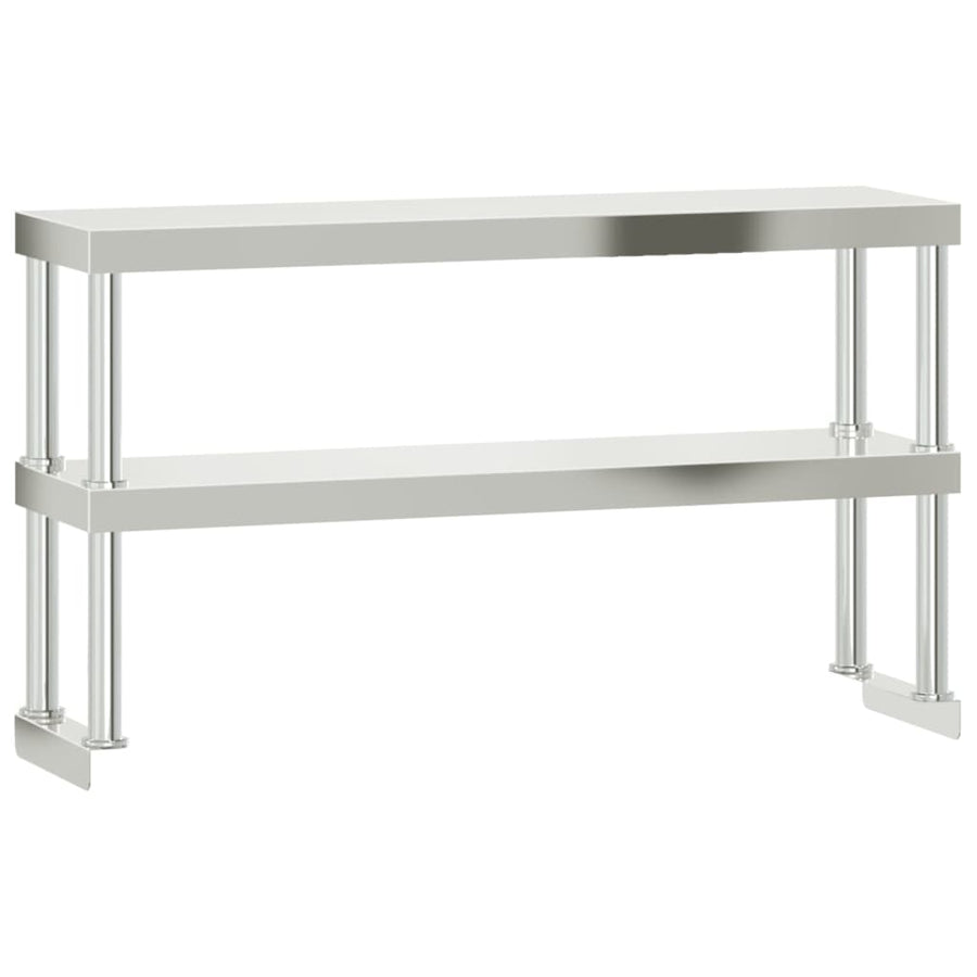 Keukenwerktafel Met Bovenschap 110X55X150 Cm Roestvrij Staal