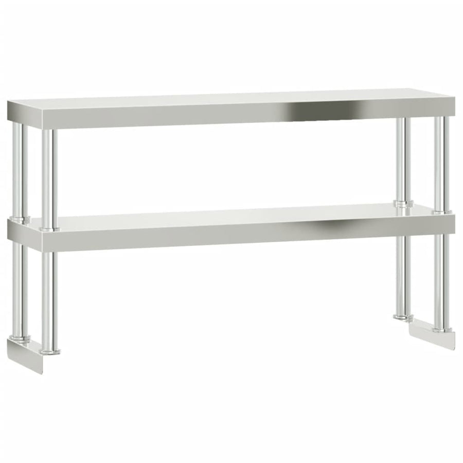 Keukenwerktafel Met Bovenschap 110X55X150 Cm Roestvrij Staal