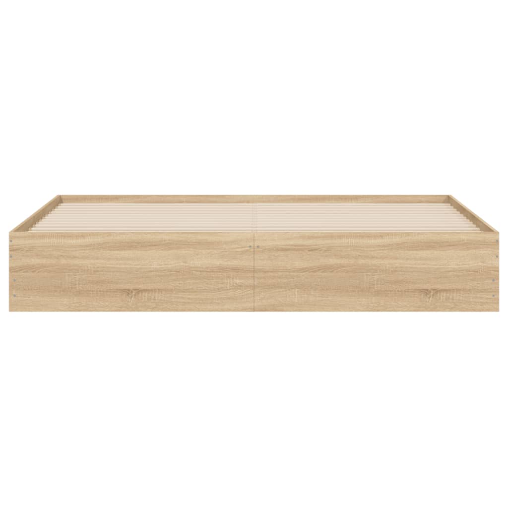 Bedframe met lades bewerkt hout sonoma eikenkleurig 200x200 cm