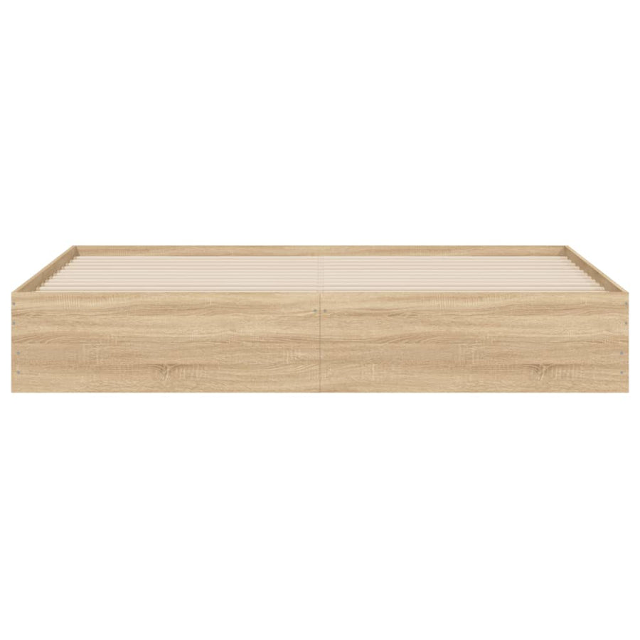 Bedframe met lades bewerkt hout sonoma eikenkleurig 200x200 cm