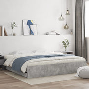 Bedframe met lades 200x200 cm bewerkt hout betongrijs