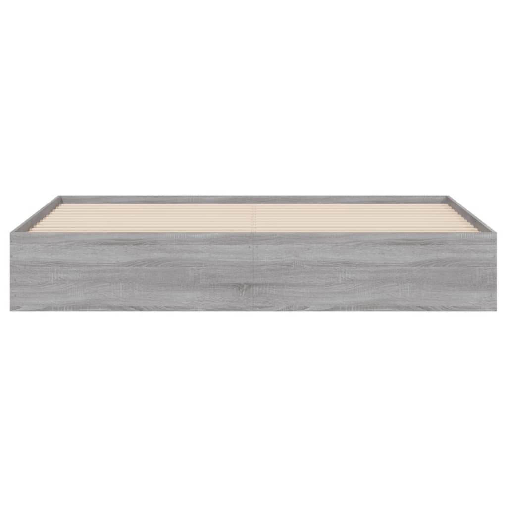 Bedframe met lades bewerkt hout grijs sonoma eiken 200x200 cm