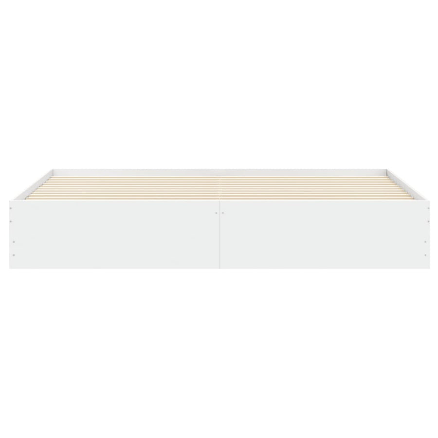 Bedframe met lades bewerkt hout wit 180x200 cm