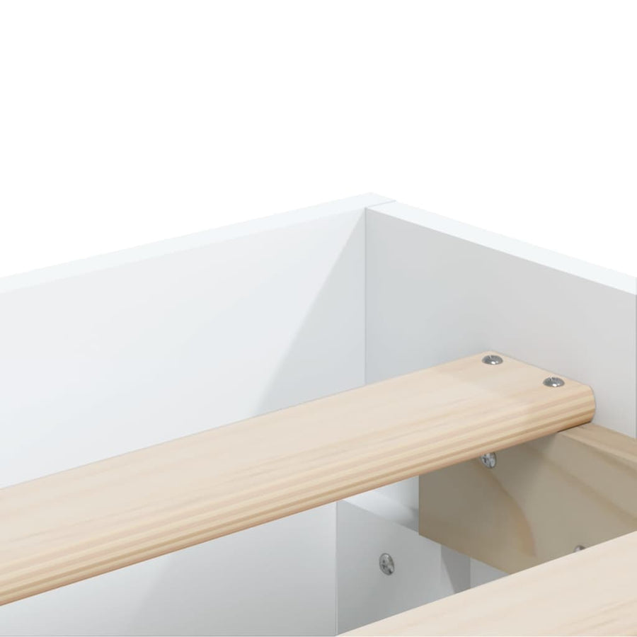 Bedframe met lades bewerkt hout wit 180x200 cm