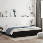 Bedframe met lades bewerkt hout zwart 180x200 cm