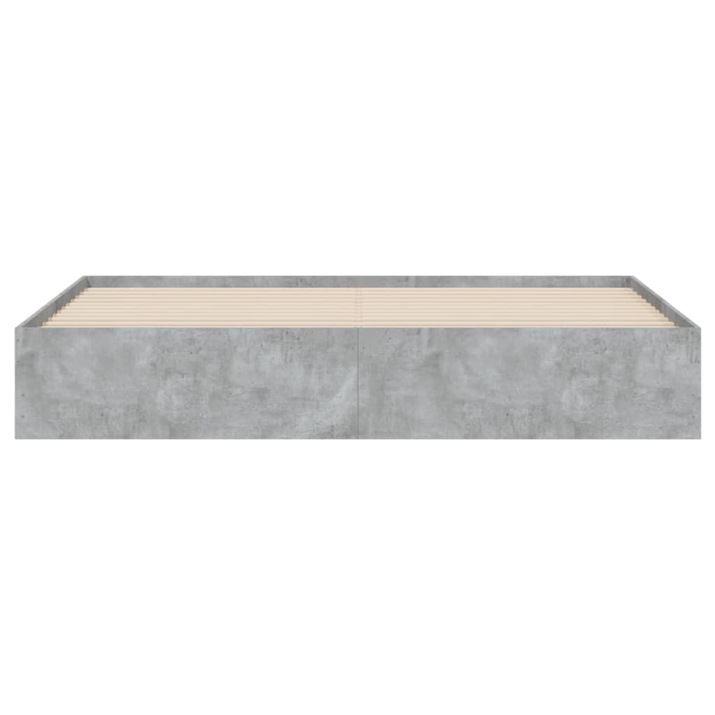 Bedframe met lades bewerkt hout betongrijs 180x200 cm