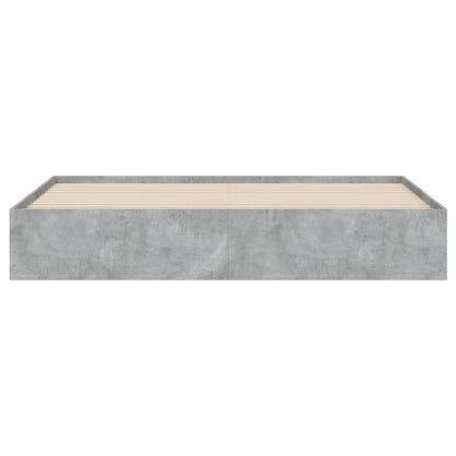 Bedframe met lades bewerkt hout betongrijs 180x200 cm