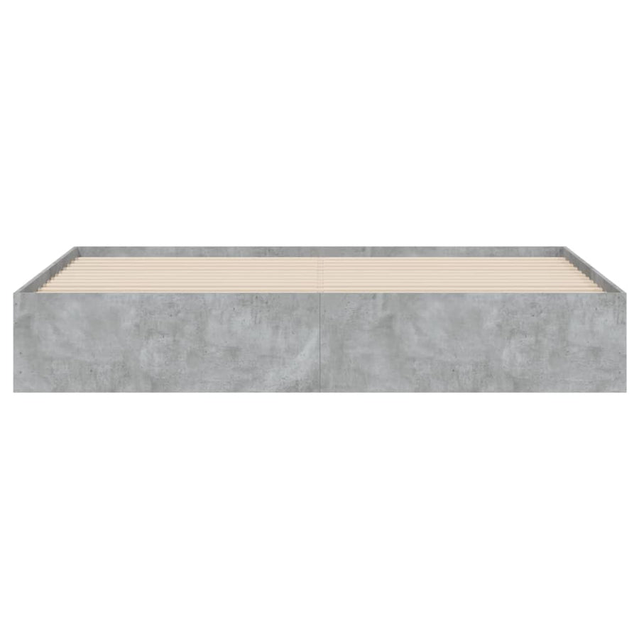 Bedframe met lades bewerkt hout betongrijs 180x200 cm