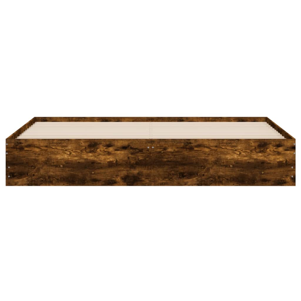 Bedframe met lades bewerkt hout gerookt eikenkleurig 180x200 cm