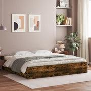 Bedframe met lades 180x200 cm bewerkt hout gerookt eiken