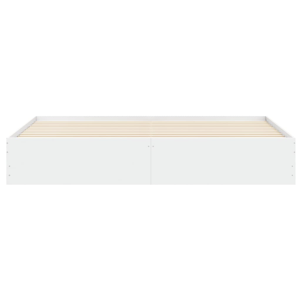 Bedframe met lades bewerkt hout wit 160x200 cm