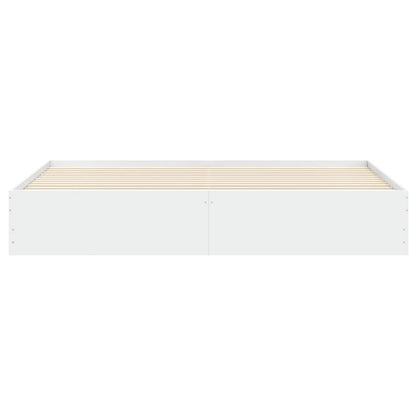 Bedframe met lades bewerkt hout wit 160x200 cm