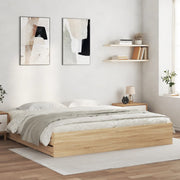 Bedframe met lades 160x200 cm bewerkt hout sonoma eiken