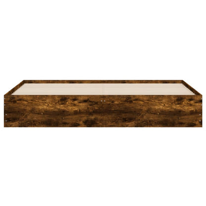 Bedframe met lades bewerkt hout gerookt eikenkleurig 160x200 cm