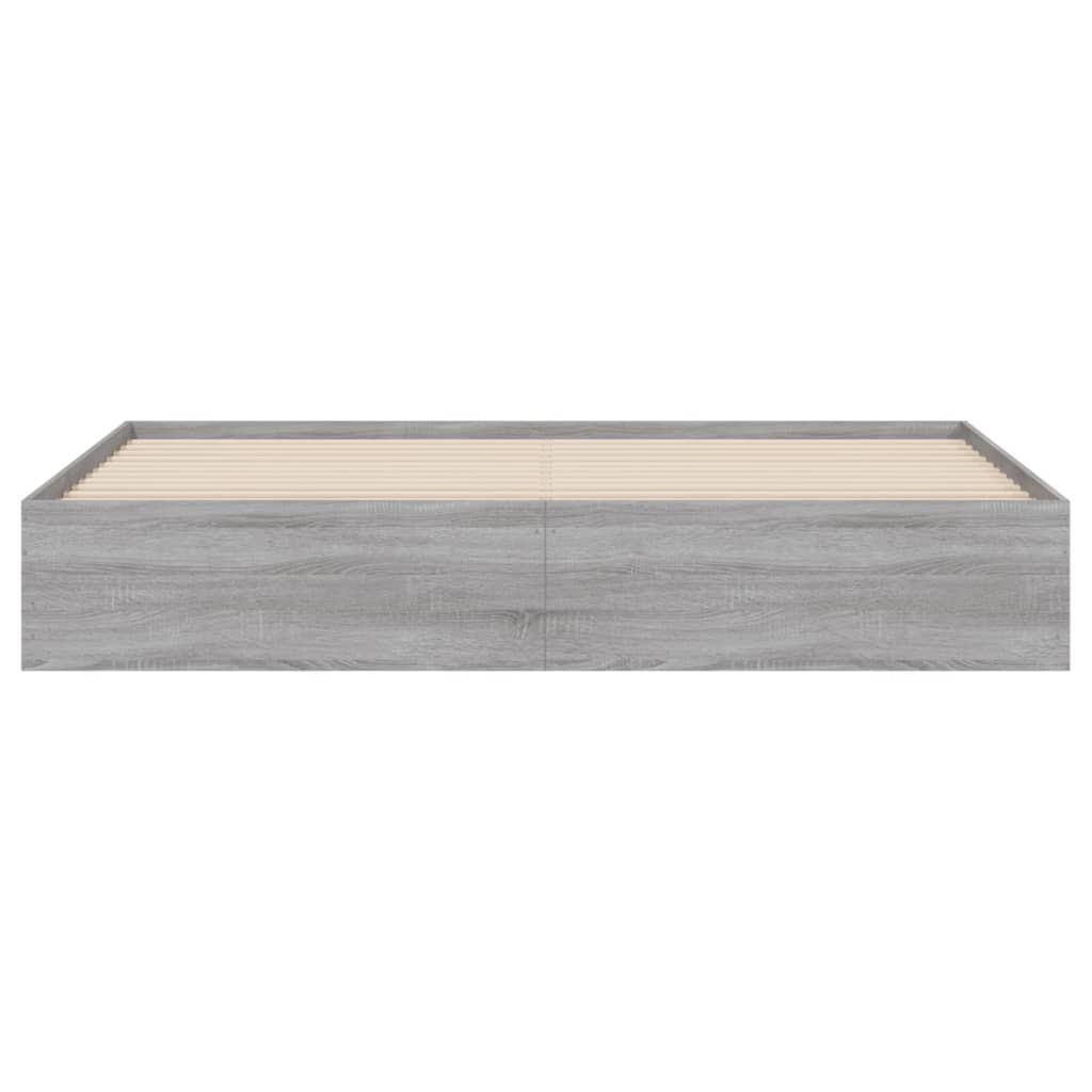 Bedframe met lades bewerkt hout grijs sonoma eiken 160x200 cm