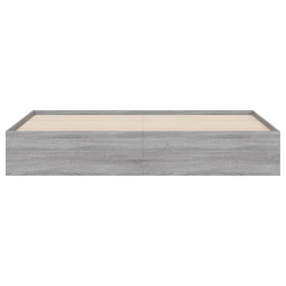 Bedframe met lades bewerkt hout grijs sonoma eiken 160x200 cm