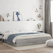 Bedframe met lades 160x200 cm grijs sonoma eiken