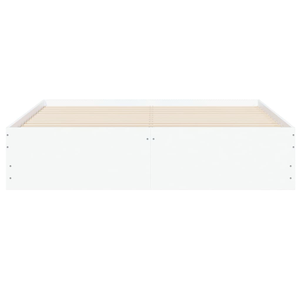 Bedframe met lades bewerkt hout 150 x 200 cm Wit