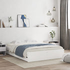 Bedframe met lades bewerkt hout wit 150x200 cm