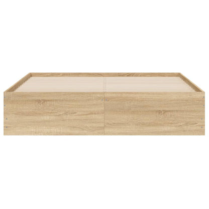 Bedframe met lades bewerkt hout kleurig 150 x 200 cm Sonoma eiken