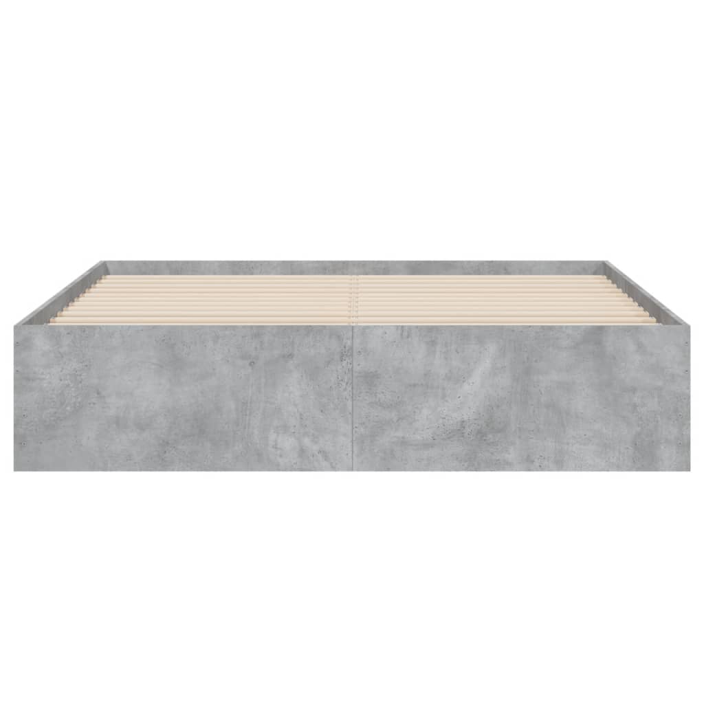 Bedframe met lades bewerkt hout 150 x 200 cm Betongrijs