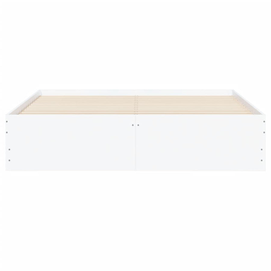 Bedframe met lades bewerkt hout wit 140x200 cm