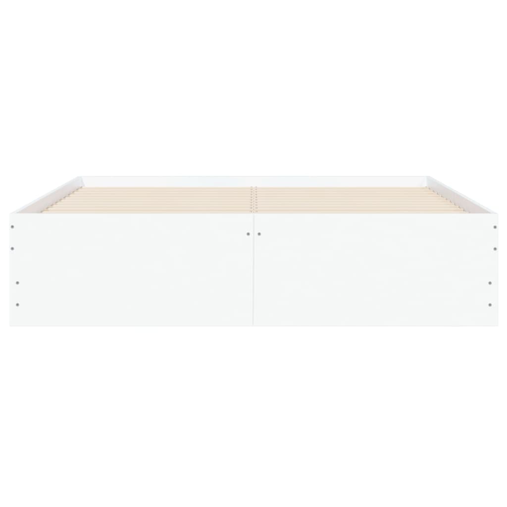 Bedframe met lades bewerkt hout wit 120x200 cm