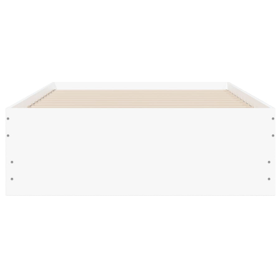 Bedframe met lades bewerkt hout wit 100x200 cm