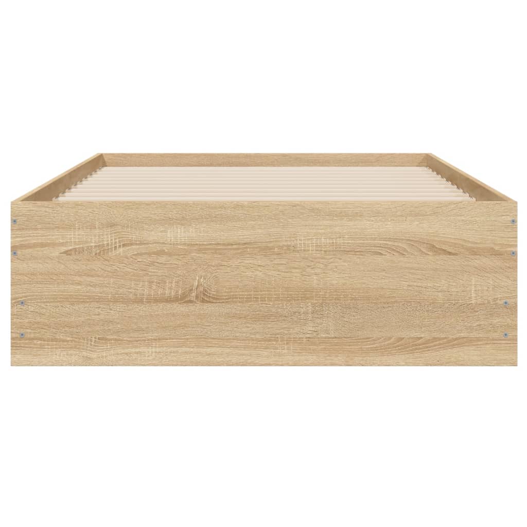Bedframe met lades bewerkt hout sonoma eikenkleurig 100x200 cm