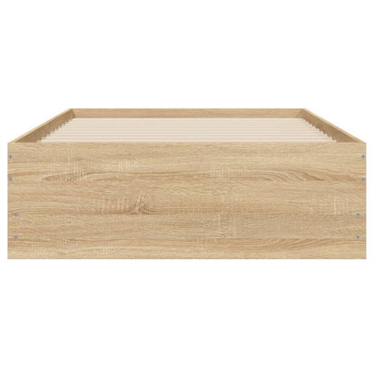 Bedframe met lades bewerkt hout sonoma eikenkleurig 100x200 cm