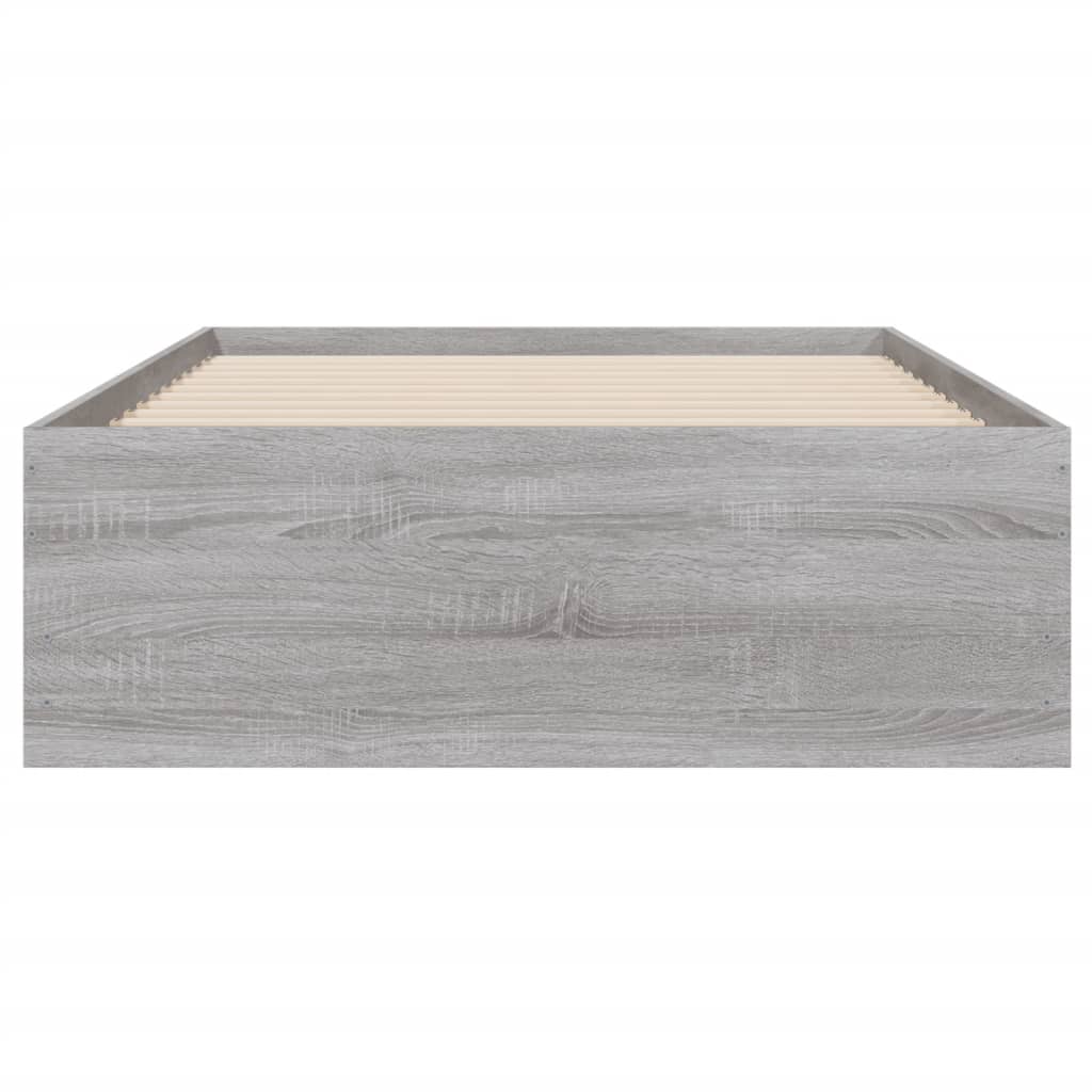 Bedframe met lades bewerkt hout grijs sonoma eiken 100x200 cm