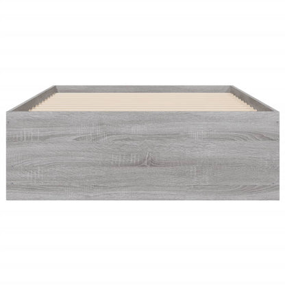 Bedframe met lades bewerkt hout grijs sonoma eiken 100x200 cm