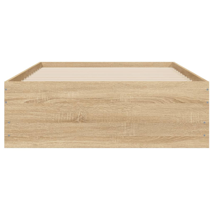 Bedframe met lades bewerkt hout sonoma eikenkleurig 90x200 cm