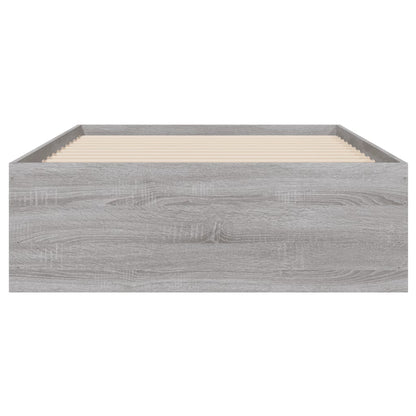 Bedframe met lades bewerkt hout grijs sonoma eiken 90x200 cm 90 x 200 cm Grijs sonoma