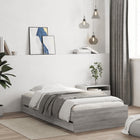 Bedframe 90x200 cm bewerkt hout grijs sonoma eiken met lades
