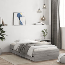 Bedframe met lades bewerkt hout grijs sonoma eiken 90x200 cm 90 x 200 cm Grijs sonoma