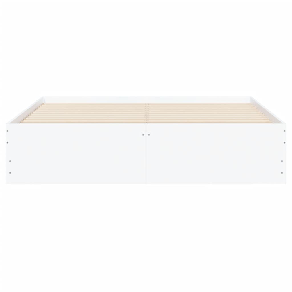 Bedframe met lades bewerkt hout wit 140x190 cm